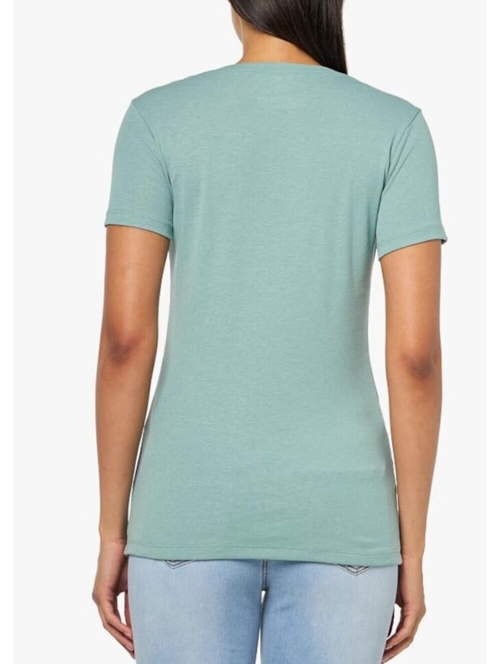 Eddie Bauer Favourite V Neck Tee Buttercup Yellow Cotton Short Sleeve NWT L - Picture 6 of 6